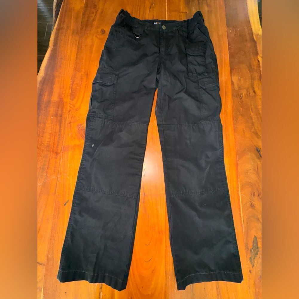 5.11 Tactical Series Women’s Black Cargo Pants Size 10 Long Ripstop Utility EUC